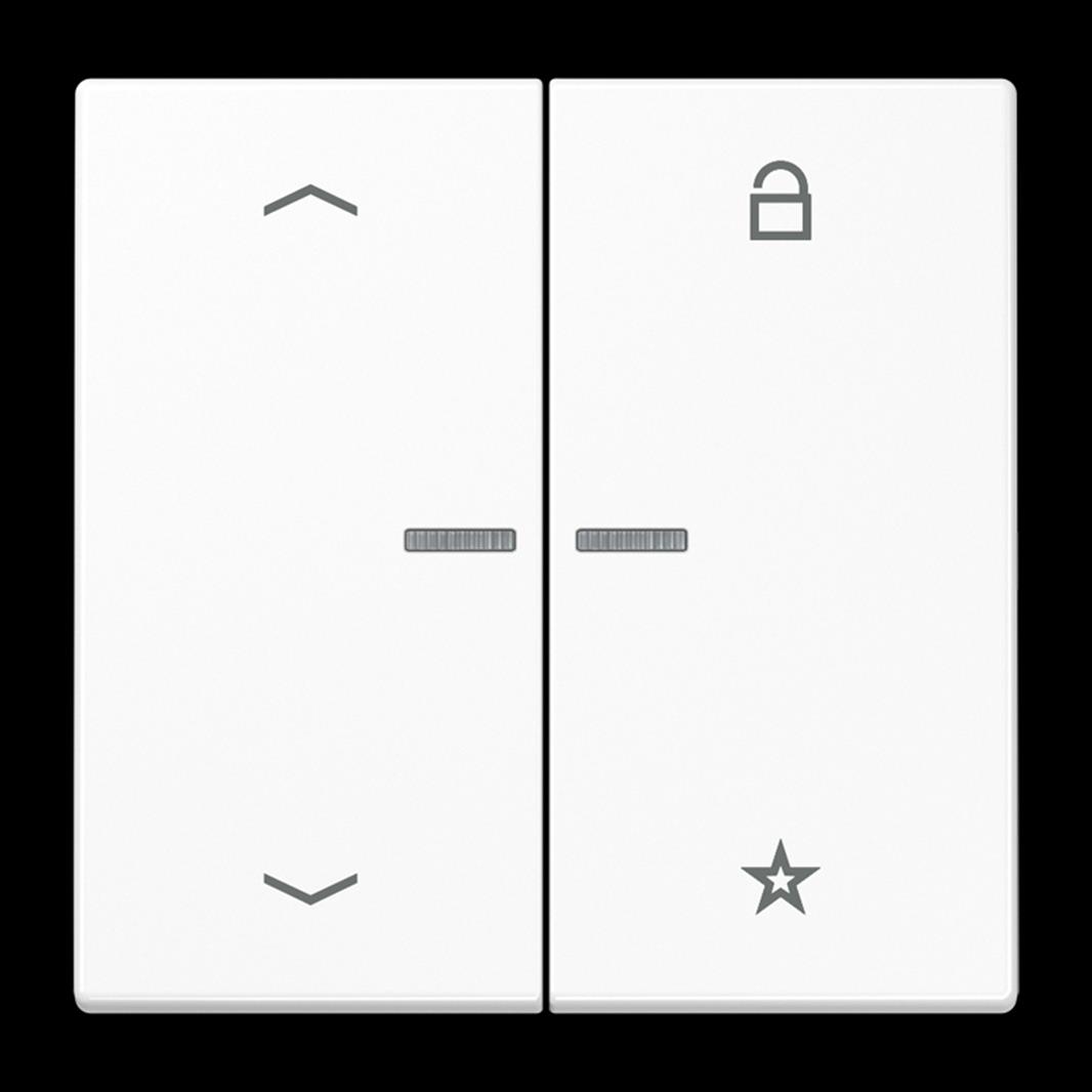 Jung eNet Taster Universal 1fach, mit Pfeilsymbolen, mit Lichtleiter, Duroplast,