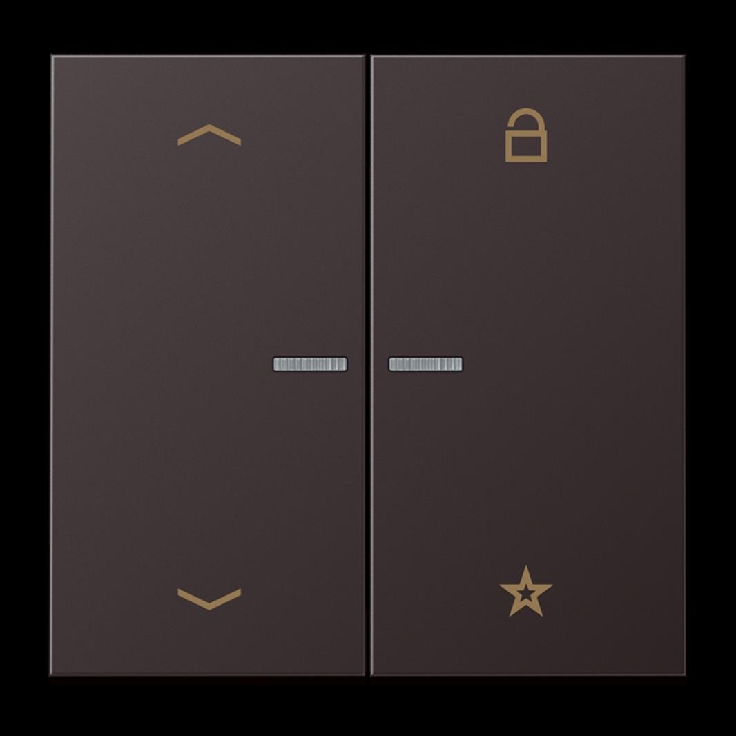 Jung eNet Taster Universal 1fach, mit Pfeilsymbolen, mit Lichtleiter, Aluminium