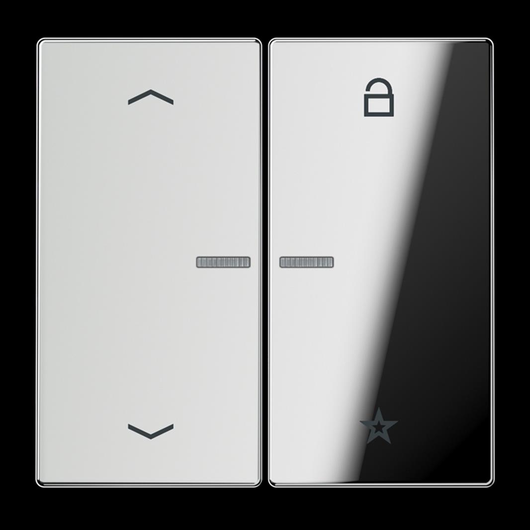 Jung eNet Taster Universal 1fach, mit Pfeilsymbolen, mit Lichtleiter, Serie LS,