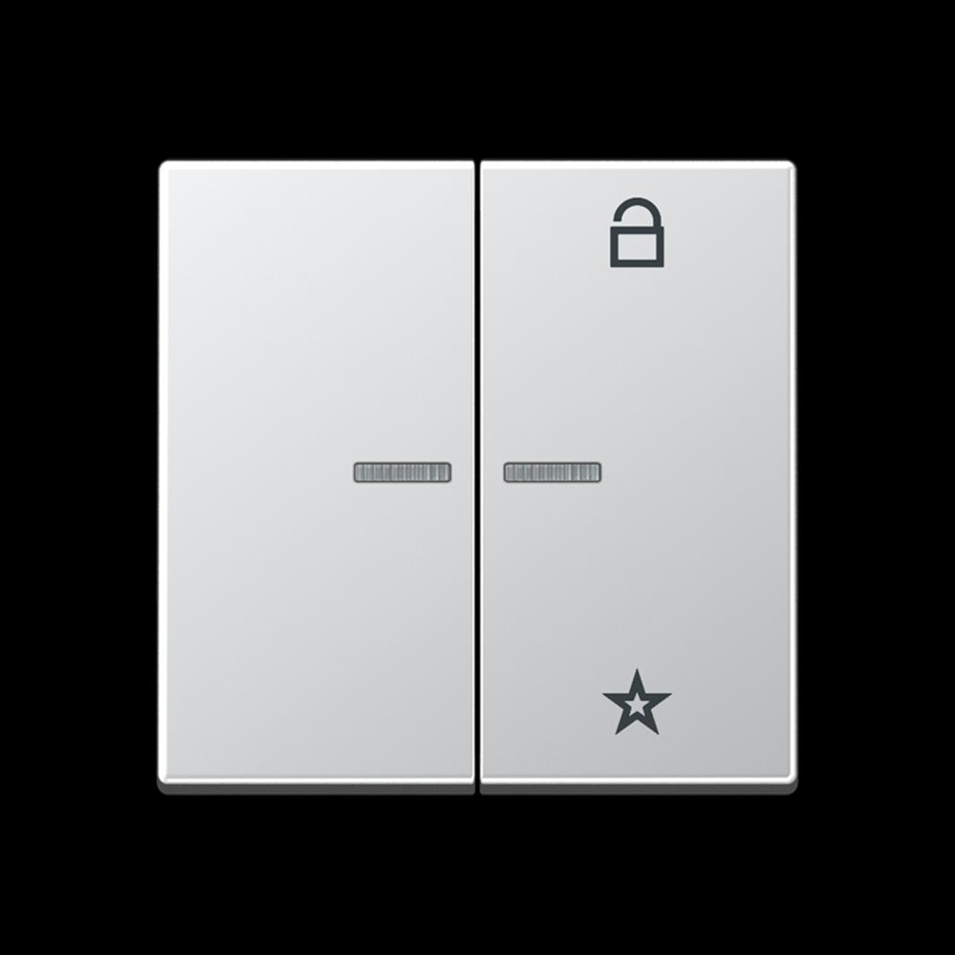 Jung eNet Taster Universal 1fach, mit Lichtleiter, Duroplast lackiert, Serie A,