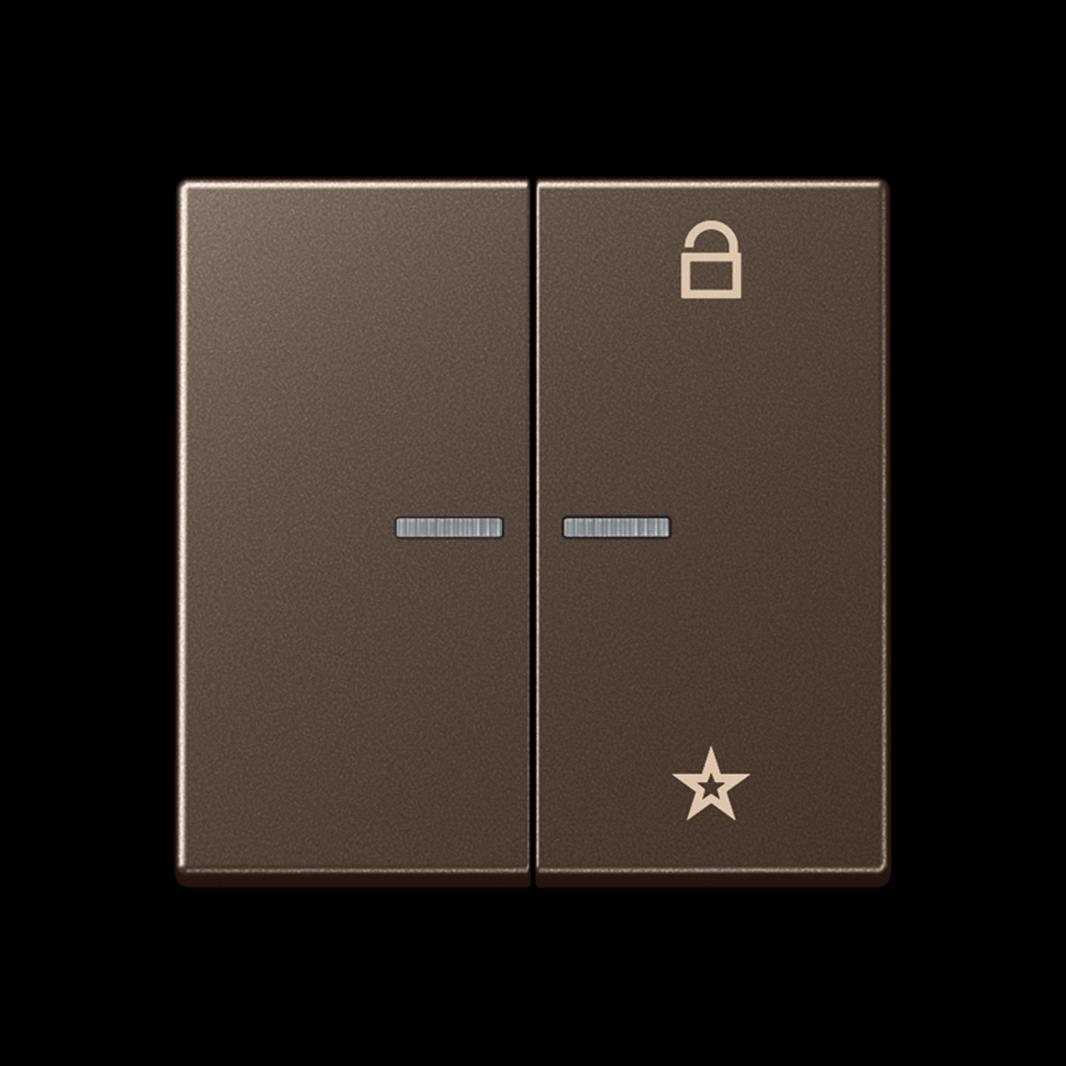 Jung eNet Taster Universal 1fach, mit Lichtleiter, Duroplast lackiert, Serie A,