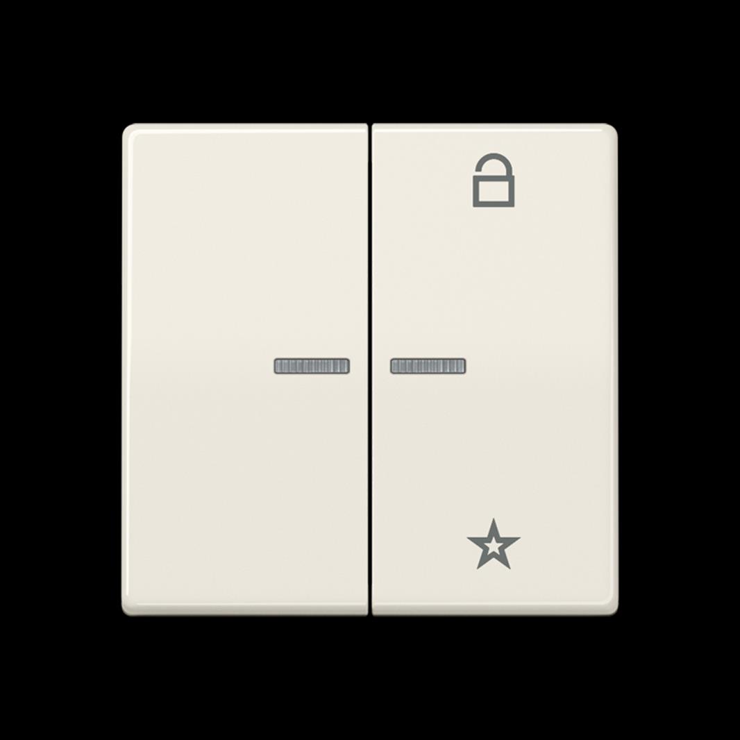 Jung eNet Taster Universal 1fach, mit Lichtleiter, Duroplast, Serie AS, weiß