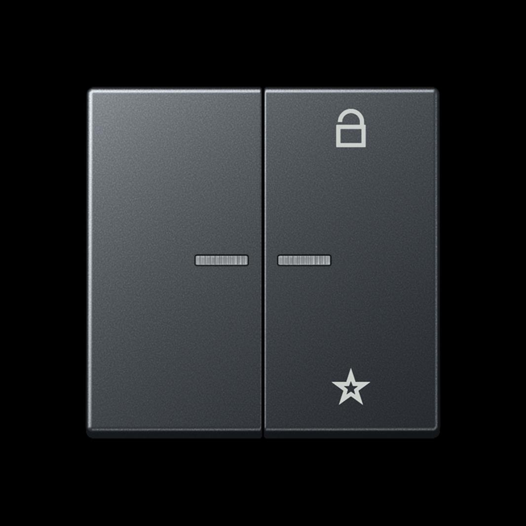 Jung eNet Taster Universal 1fach, mit Lichtleiter, Thermoplast lackiert, Serie A