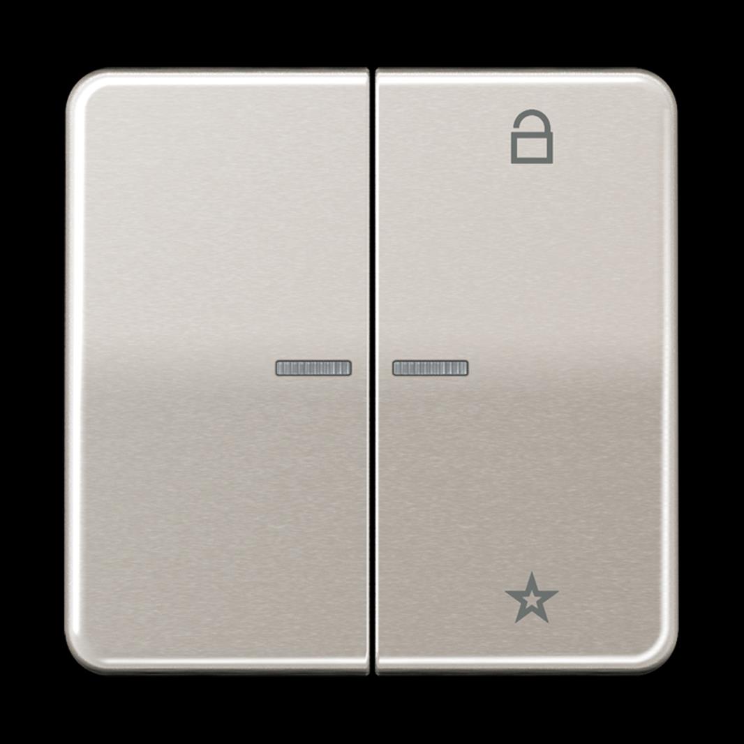 Jung eNet Taster Universal 1fach, mit Lichtleiter, Aluminium eloxiert, Serie CD,