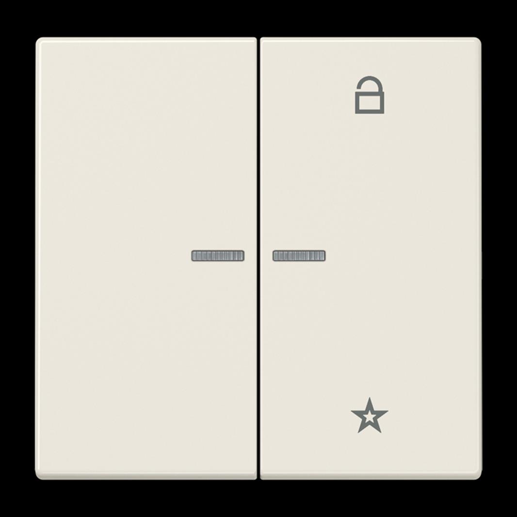 Jung eNet Taster Universal 1fach, mit Lichtleiter, Duroplast, Serie LS, weiß