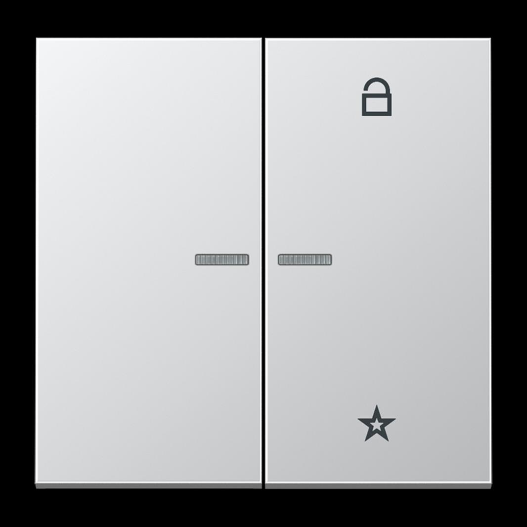 Jung eNet Taster Universal 1fach, mit Lichtleiter, Serie LS, Aluminium