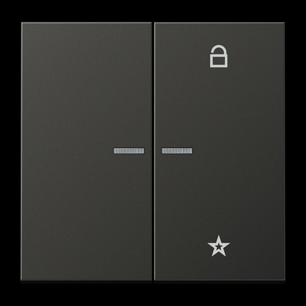 Jung eNet Taster Universal 1fach, mit Lichtleiter, Aluminium lackiert, Serie LS,