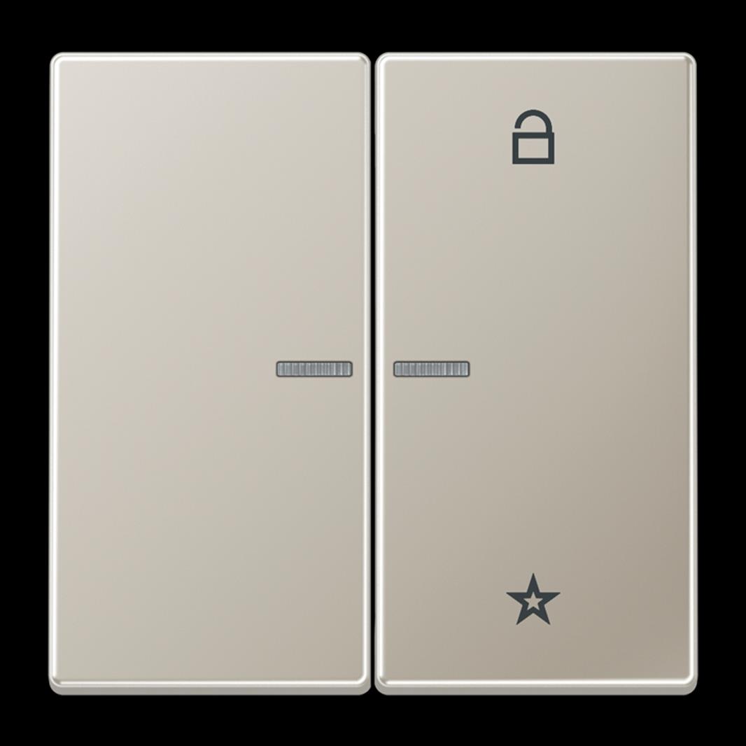 Jung eNet Taster Universal 1fach, mit Lichtleiter, Serie LS, Edelstahl