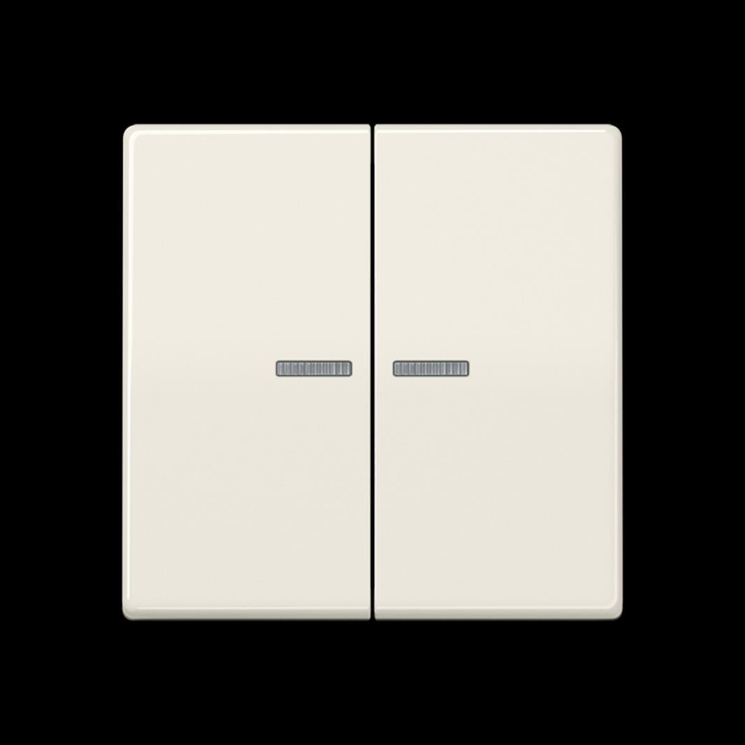 Jung KNX RF Taster, 2fach, Secure, Duroplast, Serie AS, weiß