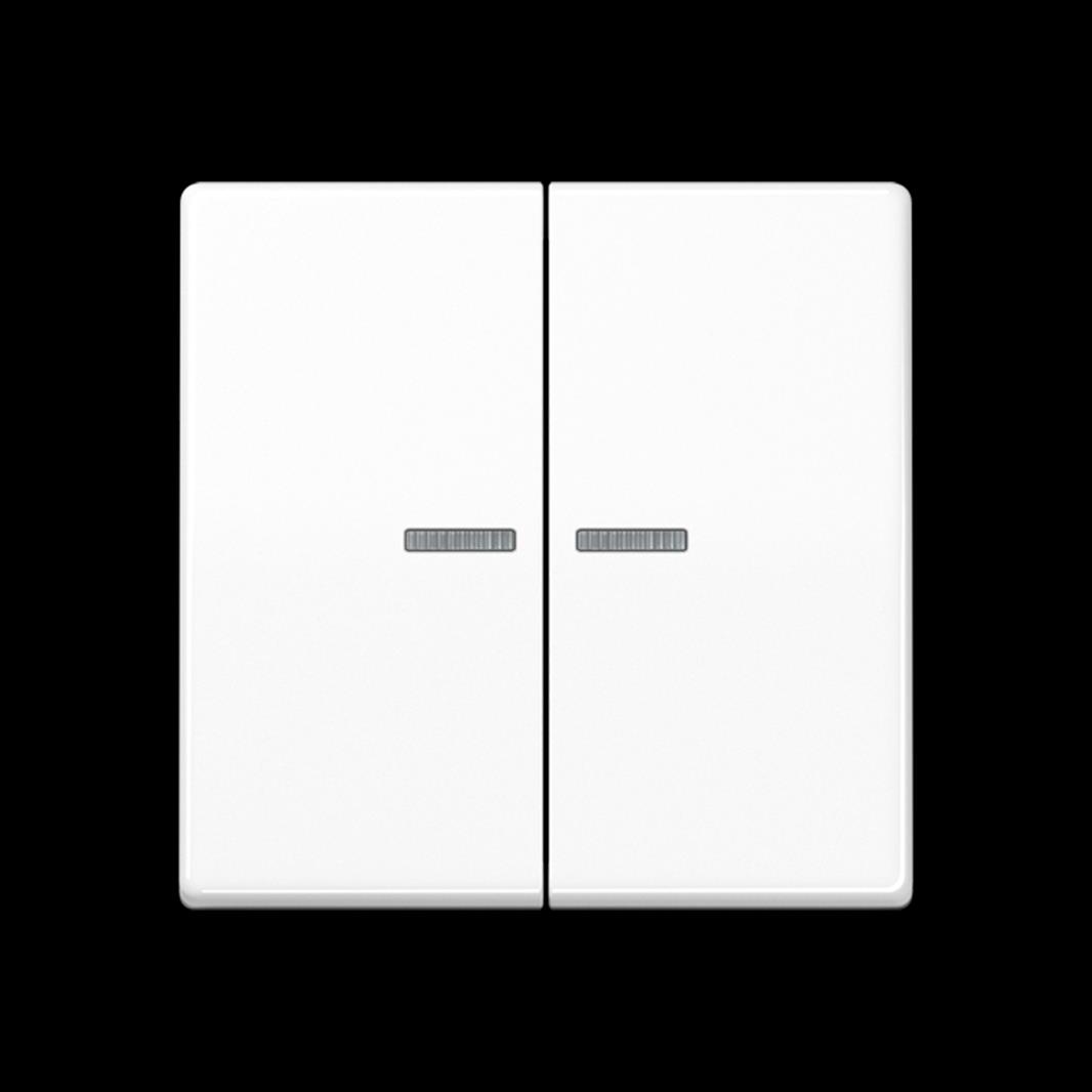 Jung KNX RF Taster, 2fach, Secure, Duroplast, Serie AS, alpinweiß