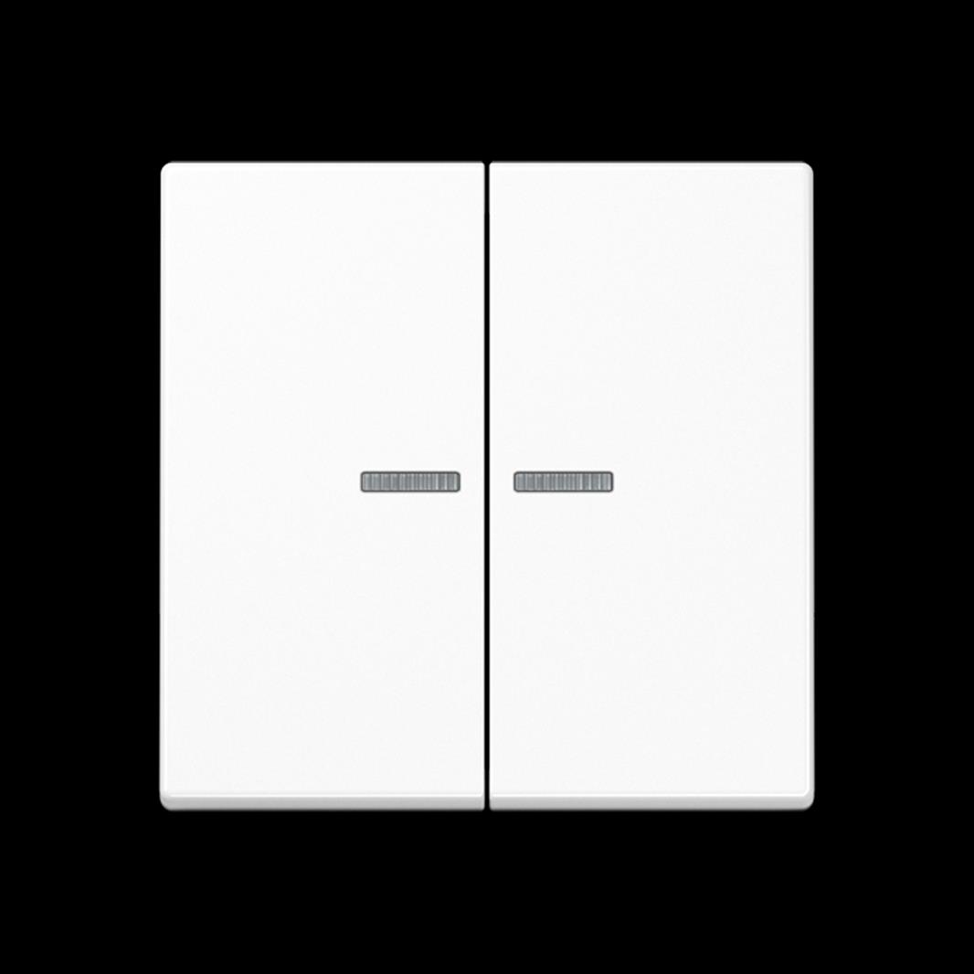 Jung KNX RF Taster, 2fach, Secure, Duroplast, Serie A, alpinweiß