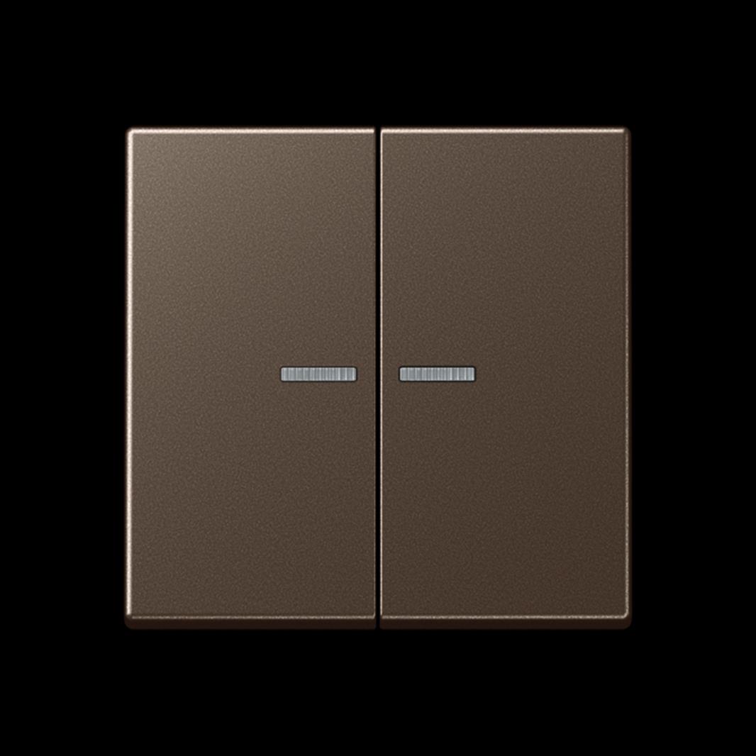 Jung KNX RF Taster, 2fach, Secure, Duroplast lackiert, Serie A, mokka