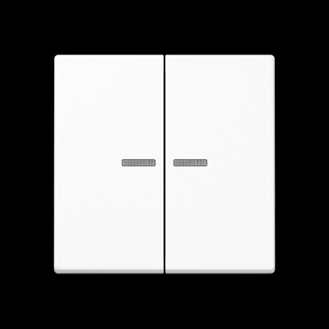 Jung KNX RF Taster, 2fach, Secure, Thermoplast, Serie A, alpinweiß