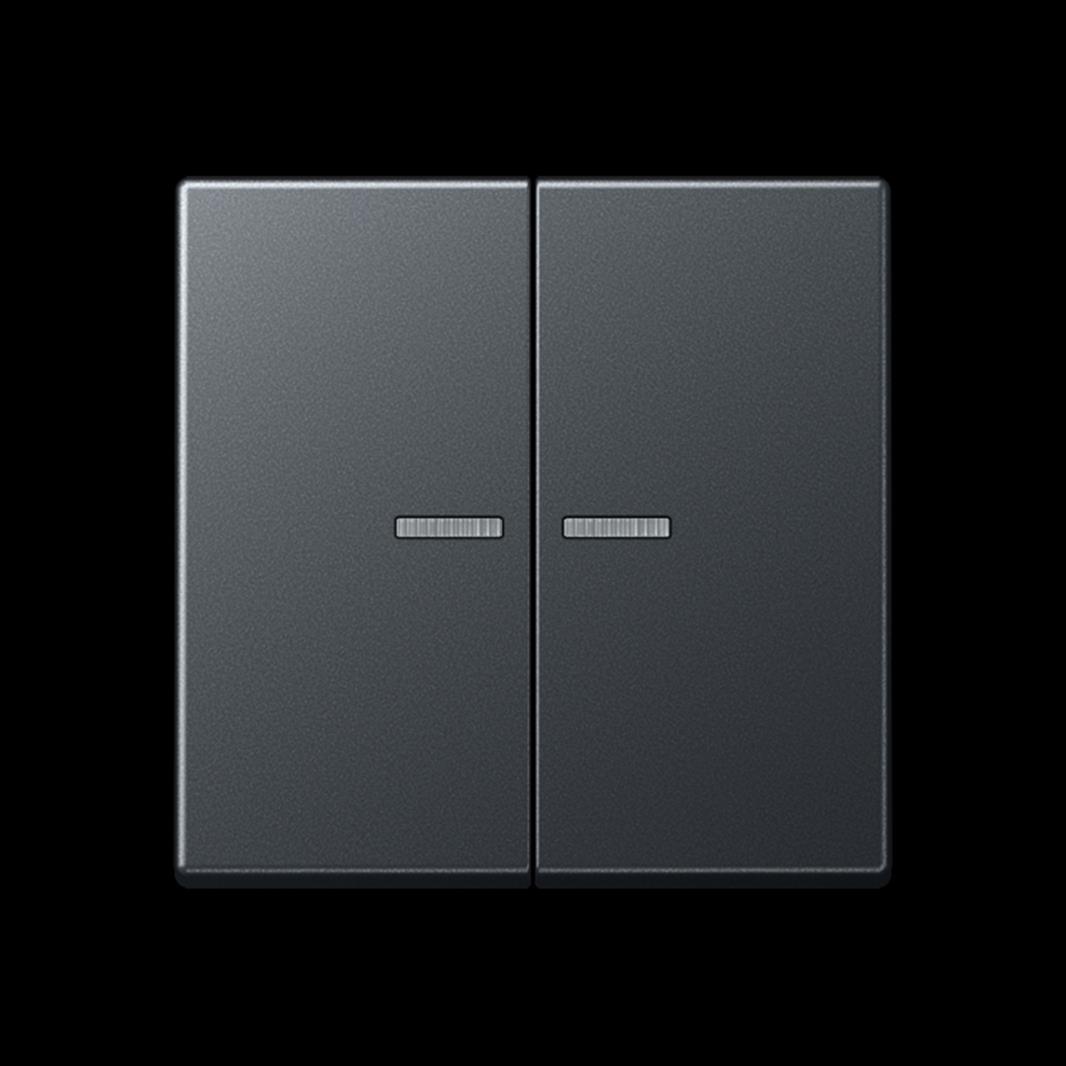 Jung KNX RF Taster, 2fach, Secure, Thermoplast lackiert, Serie A, anthrazit matt