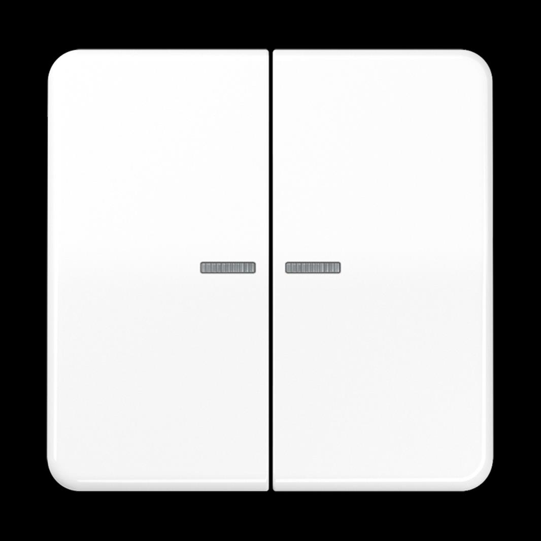 Jung KNX RF Taster, 2fach, Secure, Duroplast, Serie CD, alpinweiß