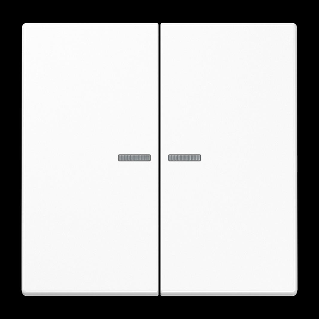 Jung KNX RF Taster, 2fach, Secure, Duroplast, Serie LS, alpinweiß