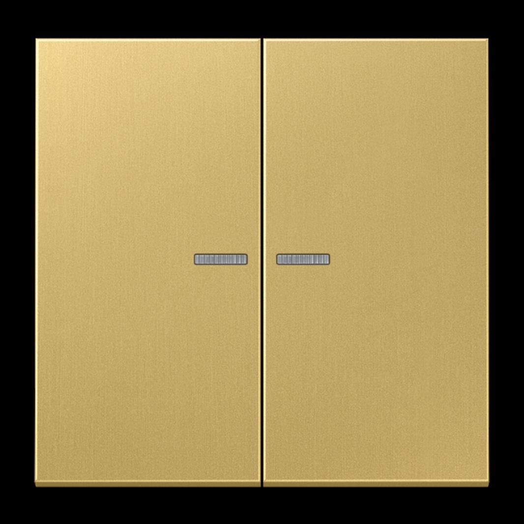 Jung KNX RF Taster, 2fach, Secure, Serie LS, Messing classic