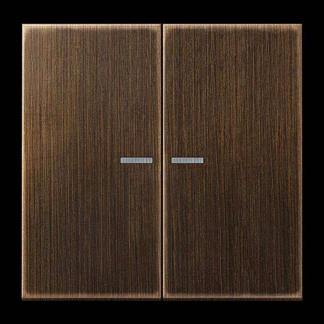 Jung KNX RF Taster, 2fach, Secure, Serie LS, Messing antik