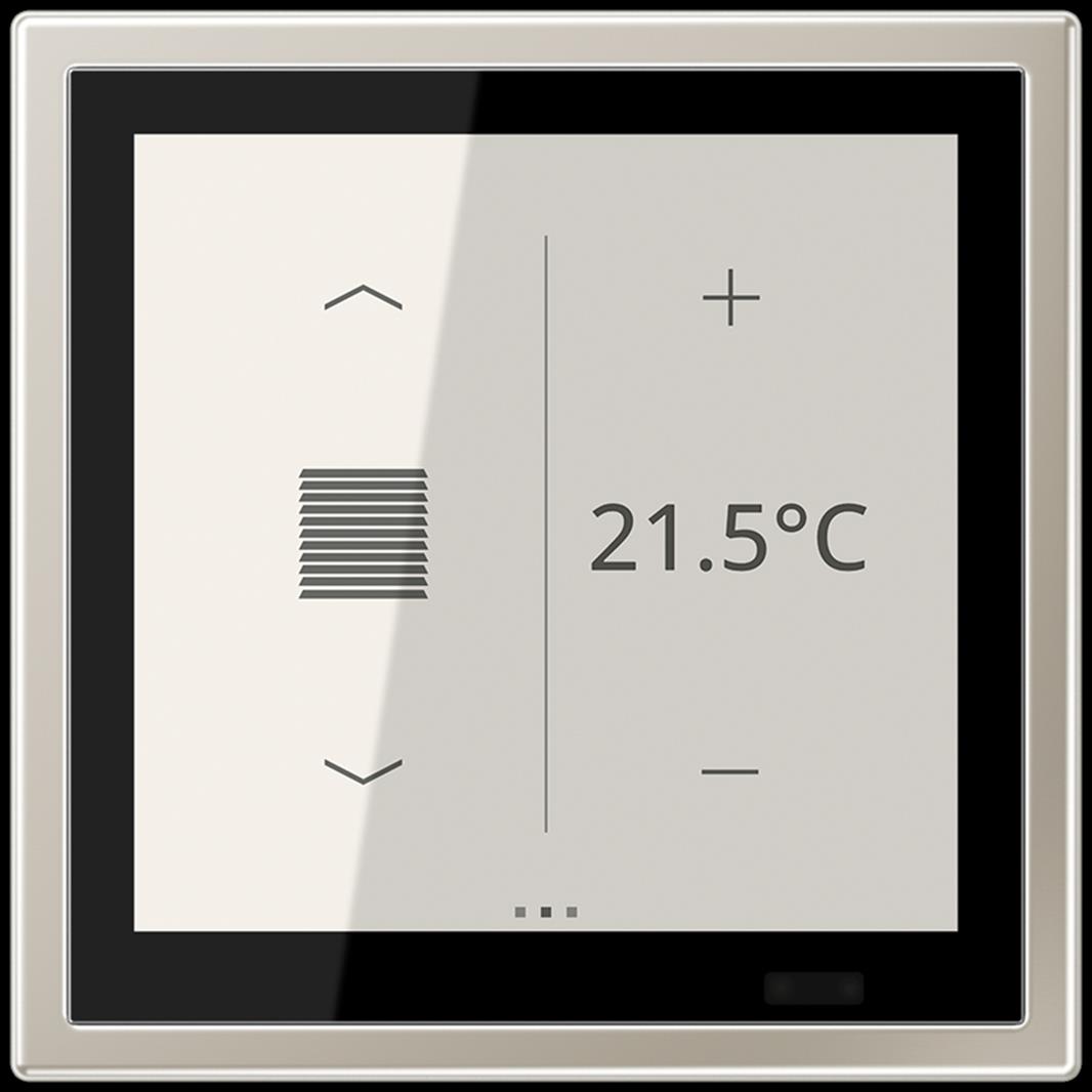 Jung KNX Raumcontroller LS TOUCH mit Rahmen LS 990, Serie LS, Edelstahl