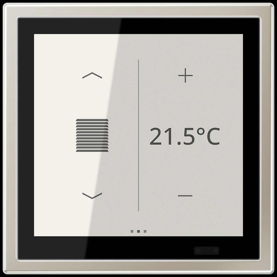 KNX Raumcontroller LS TOUCH mit Rahmen LS 990 , Serie LS, Edelstahl