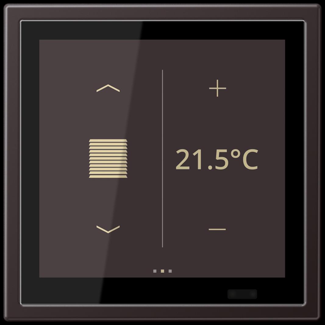 Jung KNX Raumcontroller LS TOUCH mit Rahmen LS 990, Serie LS, dark