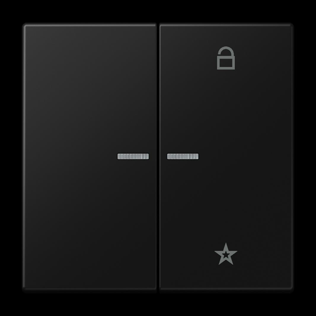 Jung eNet Taster Universal 1fach, mit Lichtleiter, Duroplast lackiert, Serie LS,