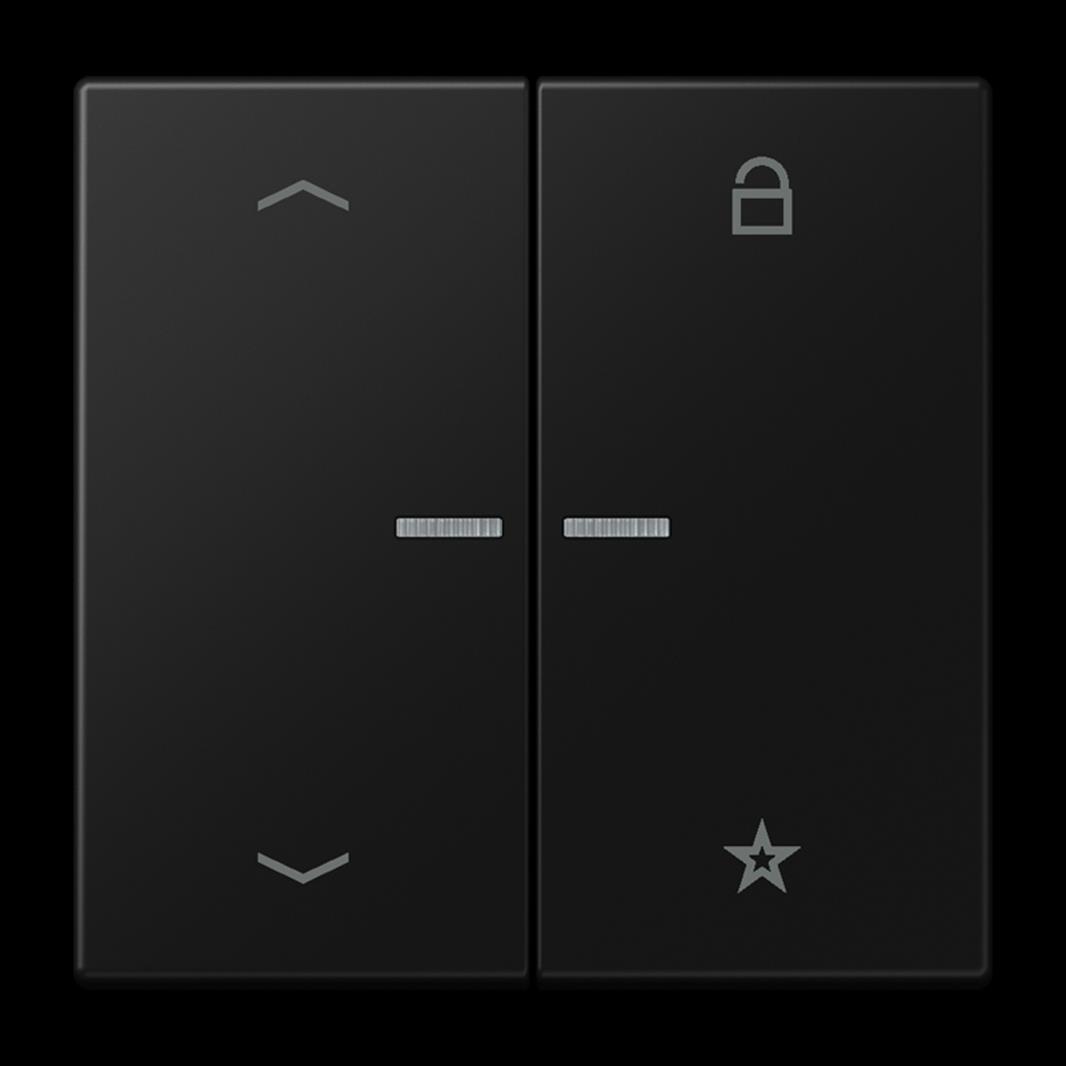 Jung eNet Taster Universal 1fach, mit Pfeilsymbolen, mit Lichtleiter, Duroplast