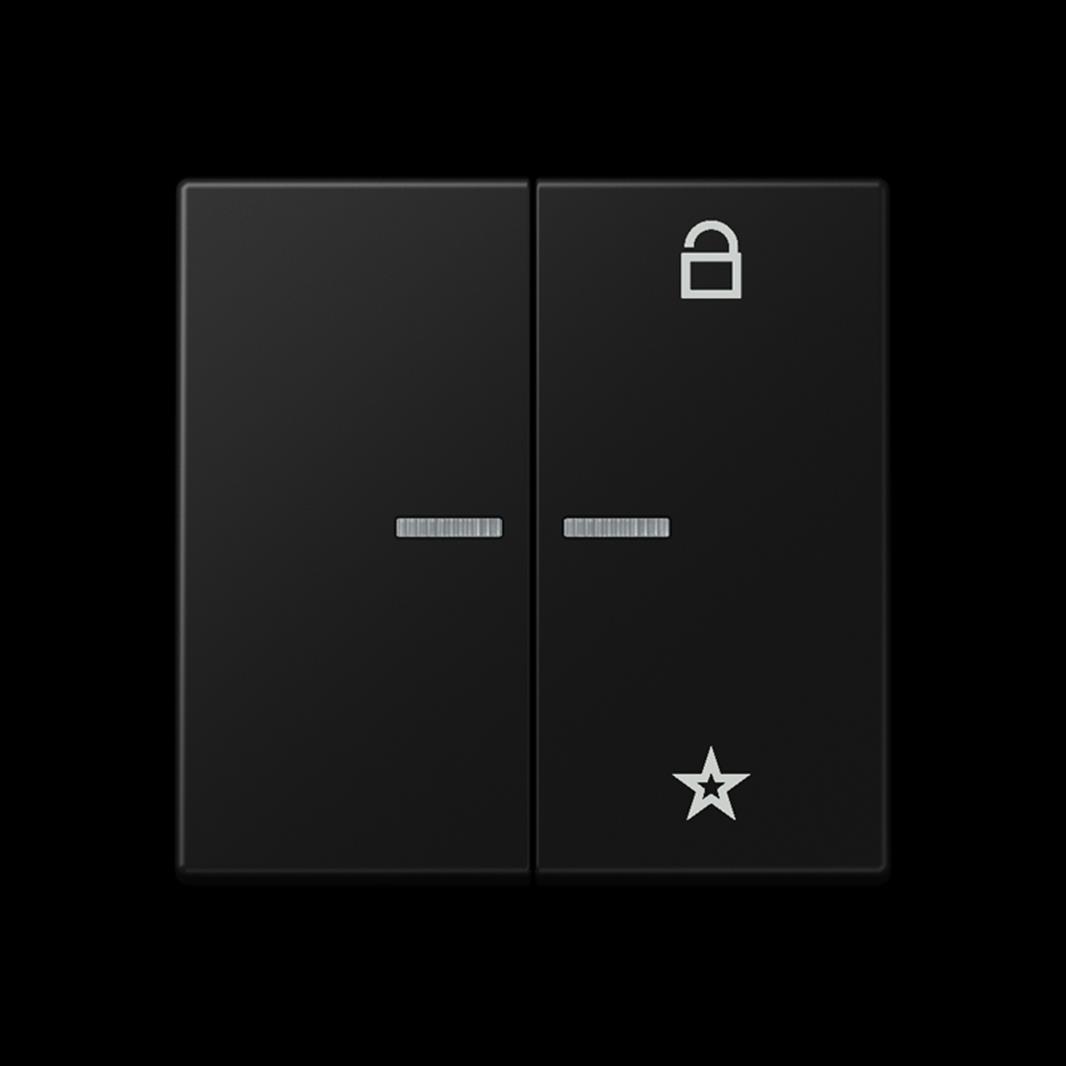 Jung eNet Taster Universal 1fach, mit Lichtleiter, Thermoplast lackiert, Serie A