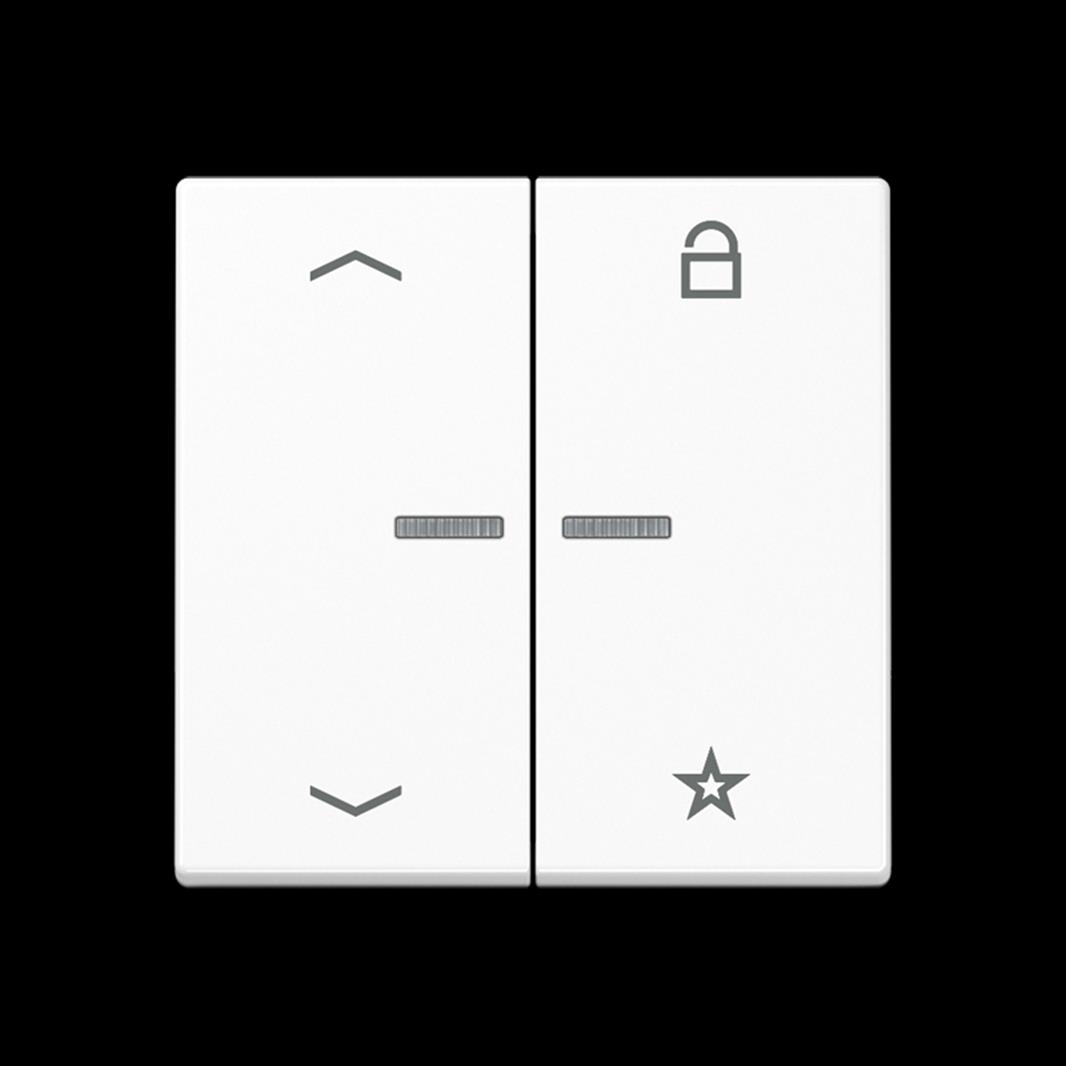 Jung eNet Taster Universal 1fach, mit Pfeilsymbolen, mit Lichtleiter, Thermoplas