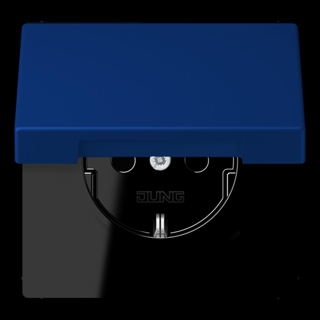 Jung SCHUKO®-Steckdose, 16 A 250 V ~, SAFETY+, Klappdeckel, Thermoplast lackiert