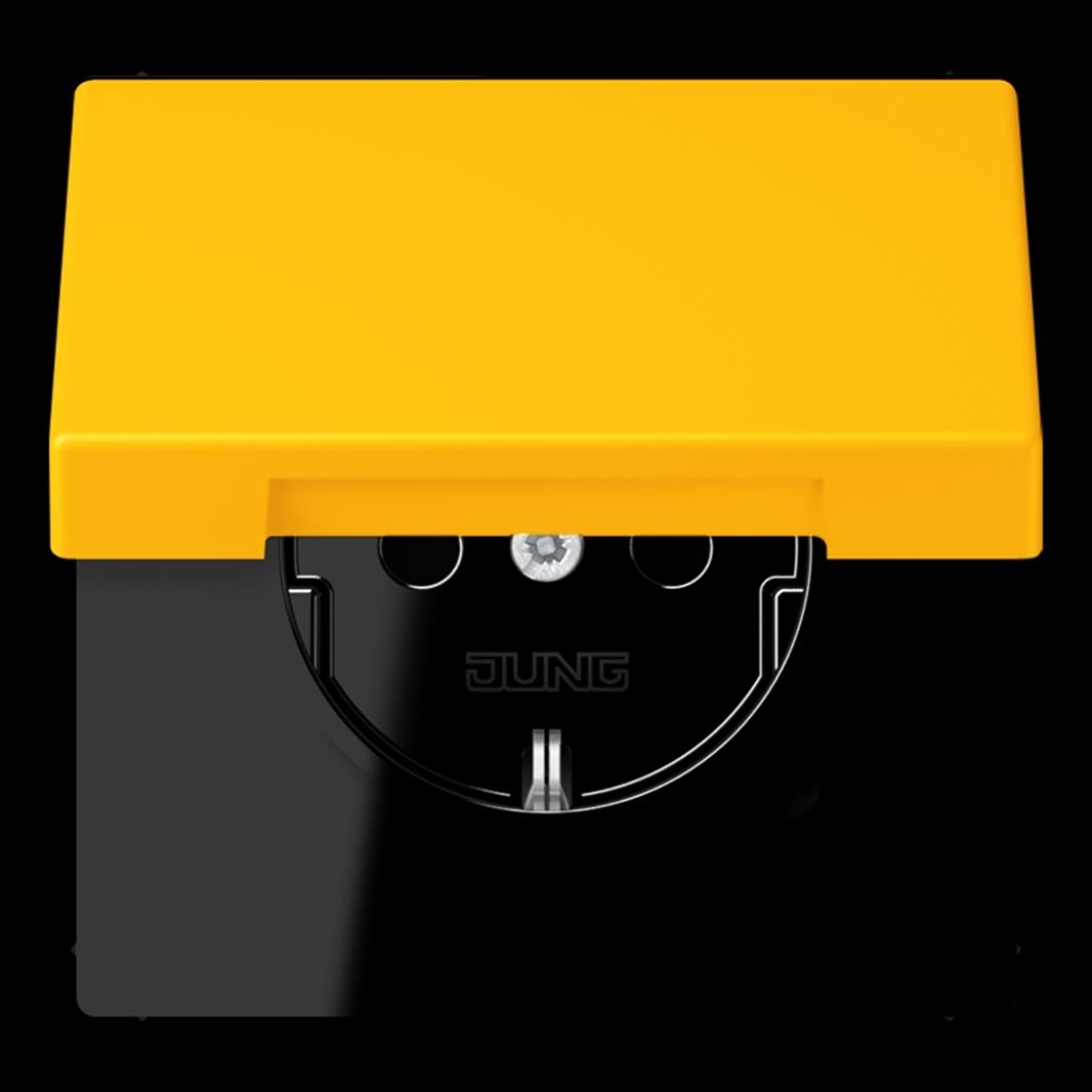 Jung SCHUKO®-Steckdose, 16 A 250 V ~, SAFETY+, Klappdeckel, Thermoplast lackiert