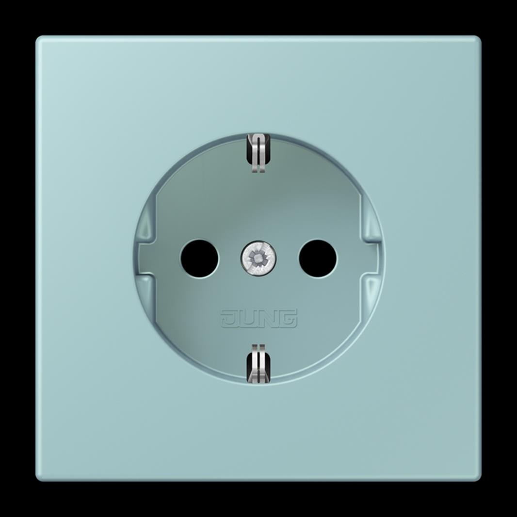 SCHUKO Steckdose, 16 A 250 V ~, SAFETY+, Duroplast lackiert, Serie LS, céruléen