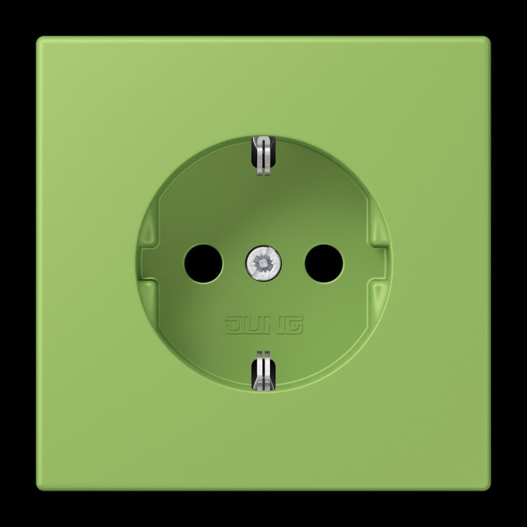 SCHUKO Steckdose, 16 A 250 V ~, SAFETY+, Duroplast lackiert, Serie LS, vert 31 (