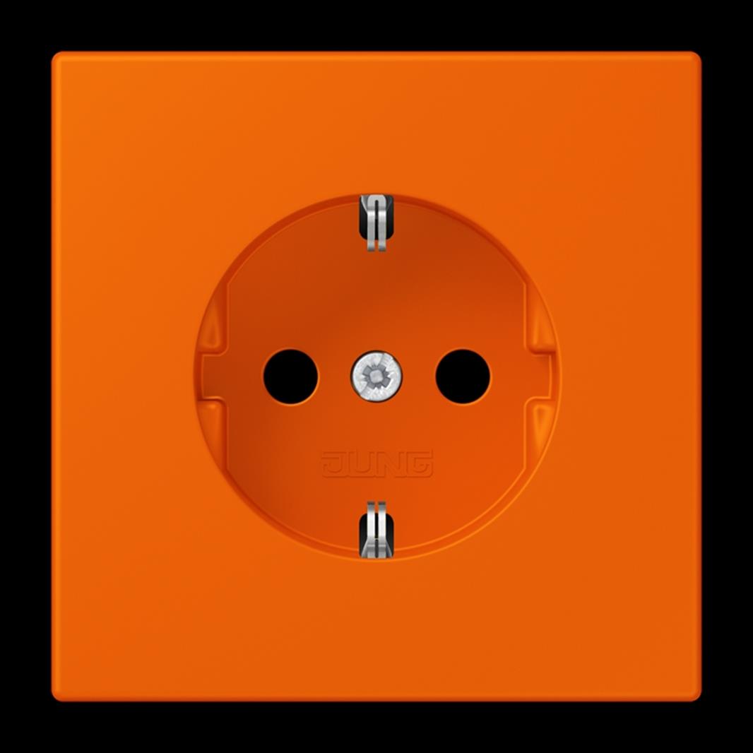 SCHUKO Steckdose, 16 A 250 V ~, SAFETY+, Duroplast lackiert, Serie LS, orange (3