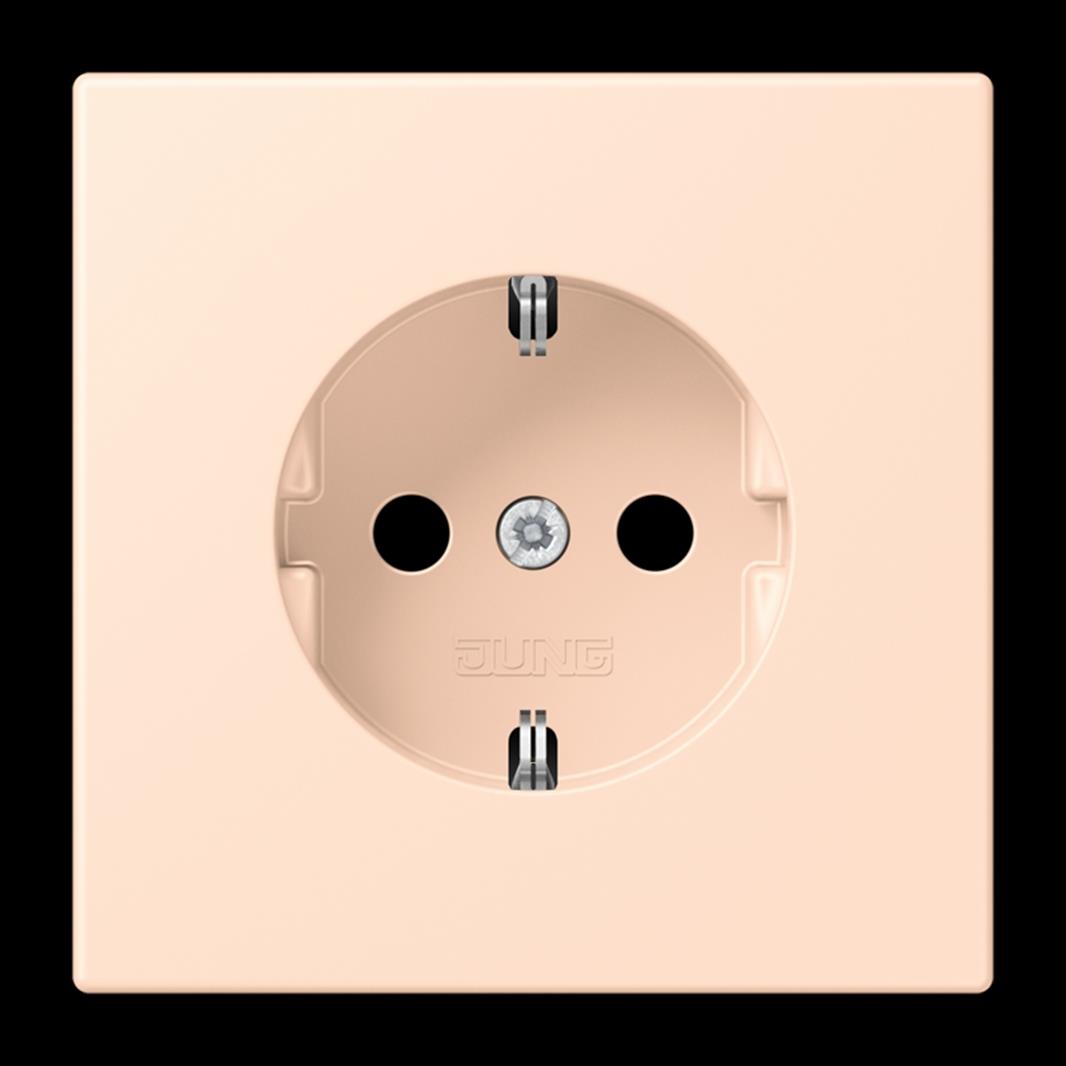 SCHUKO Steckdose, 16 A 250 V ~, SAFETY+, Duroplast lackiert, Serie LS, rose pâle