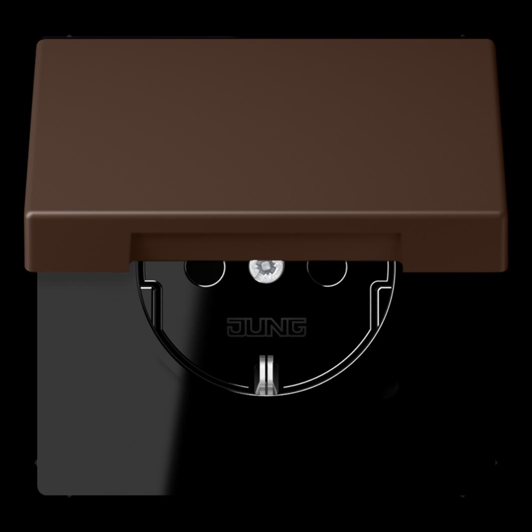 Jung SCHUKO®-Steckdose, 16 A 250 V ~, Klappdeckel, Thermoplast lackiert, Serie L
