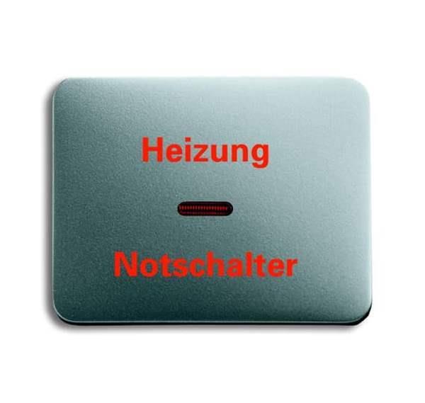 Busch-Jäger 1789 H-266-Wippe mit Aufdruck mit kleiner roter Kalotte