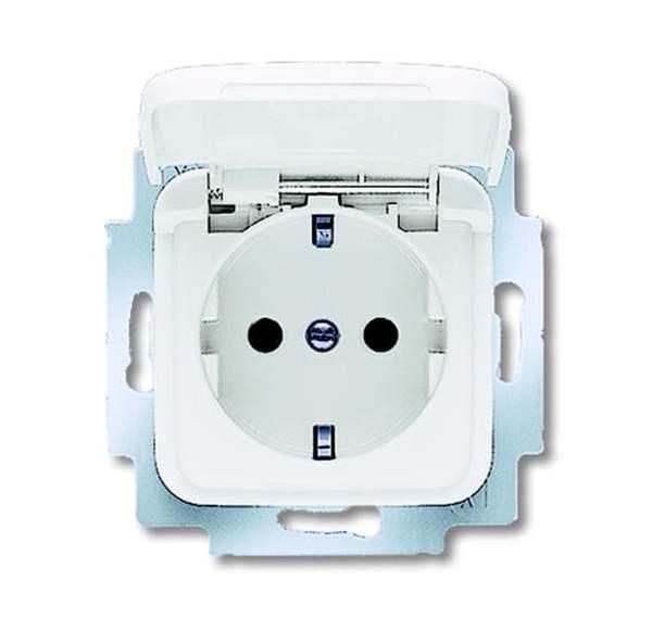 Busch-Jäger 20 EUKB-214-SCHUKO® Steckdosen-Einsatz mit Klappdeckel