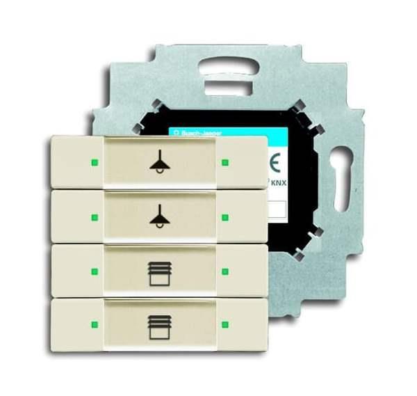 Busch-Jäger 6127/01-82-Bedienelement, 4-fach mit beiliegendem Busankoppler