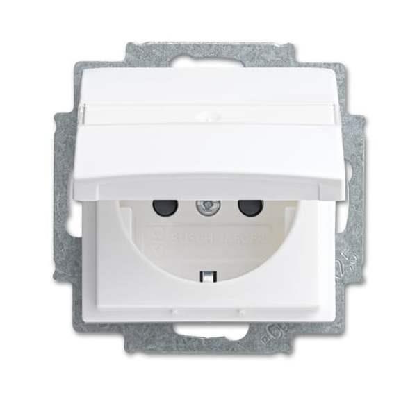 Busch-Jäger 20 EUKNB-914-SCHUKO® Steckdosen-Einsatz mit Klappdeckel und Beschrif