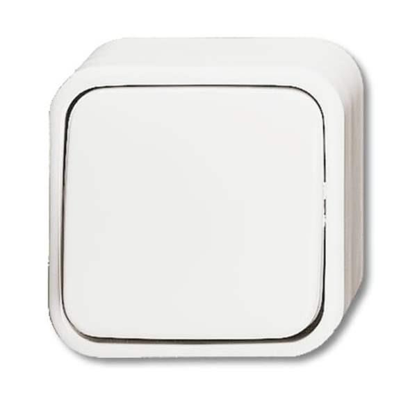 Busch-Jäger 2601/6 AP/11W-503-Wippschalter, 2 Module Aus- und Wechselschaltung