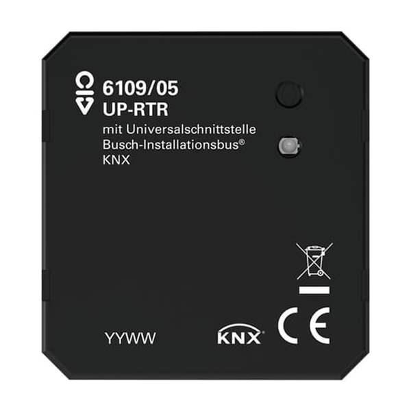 Busch-Jäger 6109/05-Raumtemperaturregler mit Universaleingang, 5-fach, UP Heiz-/