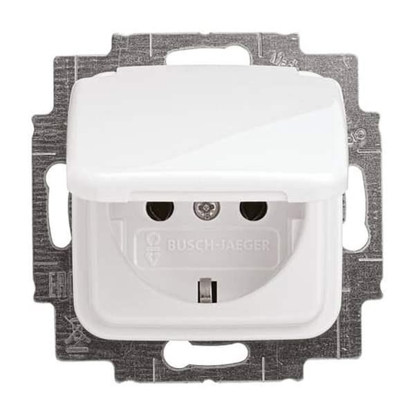 Busch-Jäger 20 EUK-214-SCHUKO® Steckdosen-Einsatz mit Klappdeckel Busch-Jäger 20 EUK-214-SCHUKO® Steckdosen-Einsatz mit Klappdeckel