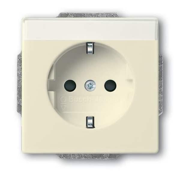 Busch-Jäger 20 EUCNB-82-SCHUKO® Steckdosen-Einsatz mit Beschriftungsfeld/erh. Be