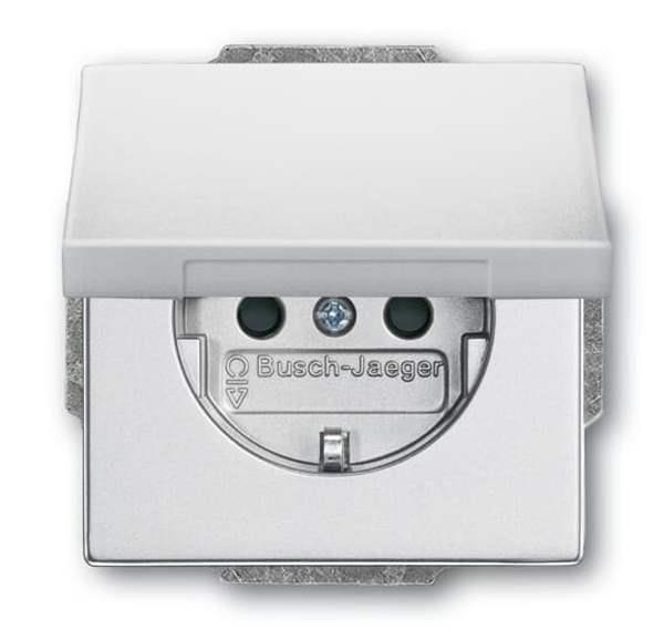 Busch-Jäger 20 EUKBR-83-SCHUKO® Steckdosen-Einsatz mit Klappdeckel und int. erh.