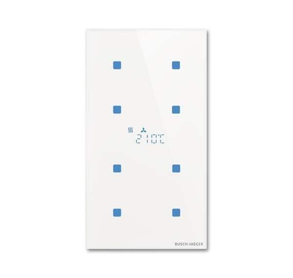 Busch-Jäger Touch-Bedienelement, 4-fach mit Raumtemperaturregler Konfigurierbare