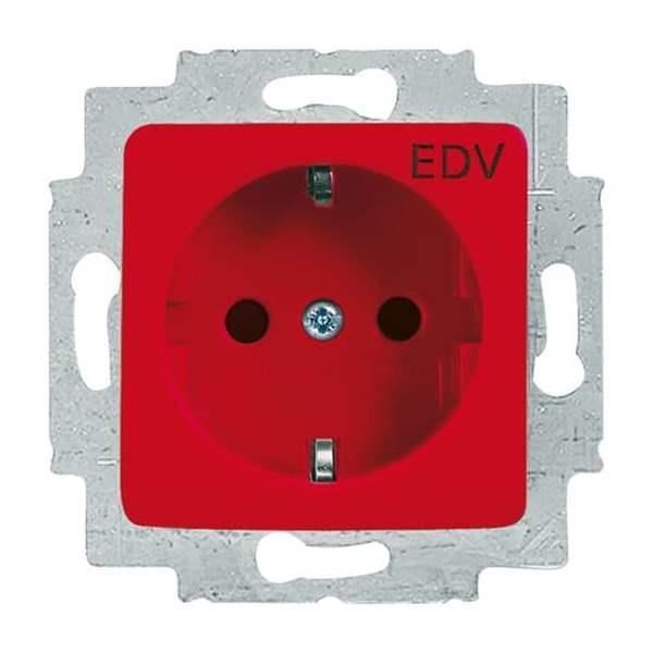 Busch-Jäger 20 EUCQ/DV-217-101-SCHUKO® Steckdosen-Einsatz mit Aufdruck EDV