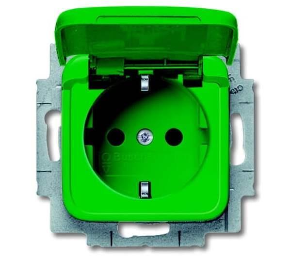 Busch-Jäger 20 EUKB-13-212-101-SCHUKO® Steckdosen-Einsatz mit Klappdeckel
