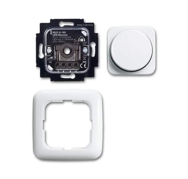 Busch-Jäger 6523 UJ-214-102-Busch-Drehdimmer LED, Komplettset