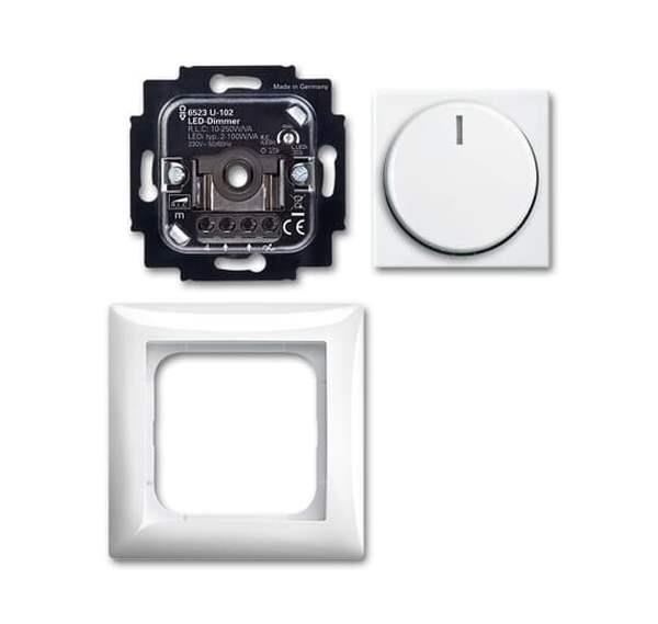 Busch-Jäger 6523 UJ-914-102-Busch-Drehdimmer LED, Komplettset